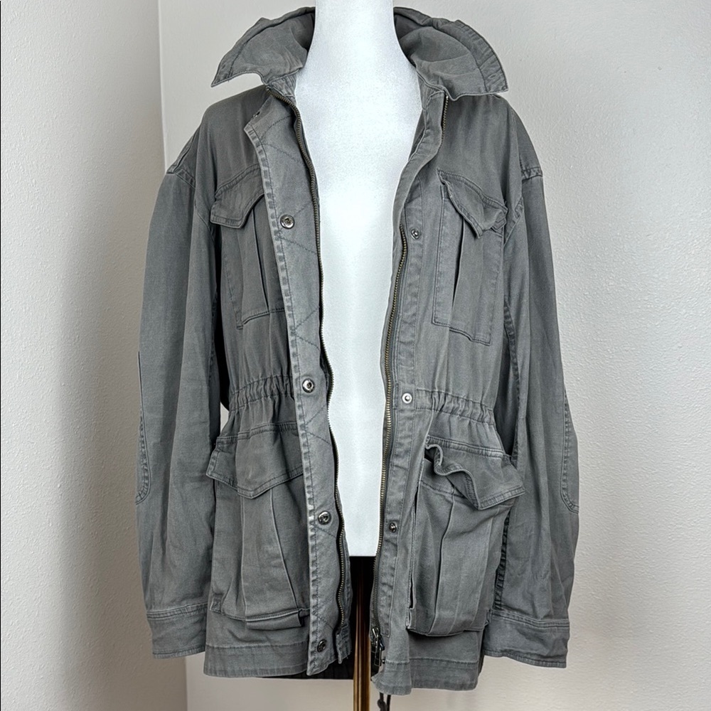 ATM Anthony Thomas Melillo Enzyme Wash Field Jacket in Steel sz medium